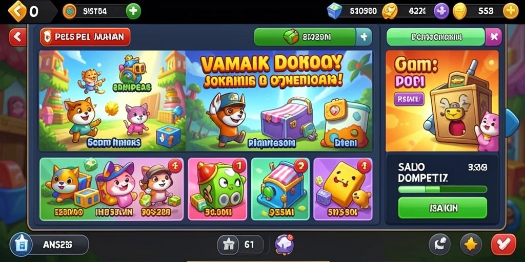 Screenshot memperlihatkan berbagai mode permainan yang tersedia.