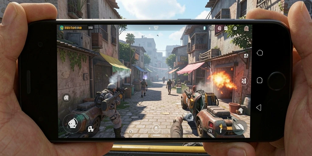 Screenshoot aksi seru dalam mode multiplayer.